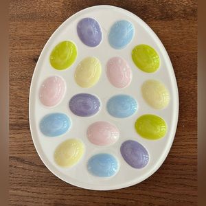 Tag Deviled Egg Serving Ceramic Platter